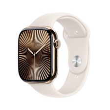 Apple Watch Series 10 GPS + Cellular, 46 mm Titangehäuse Gold - Kundenretoure!
