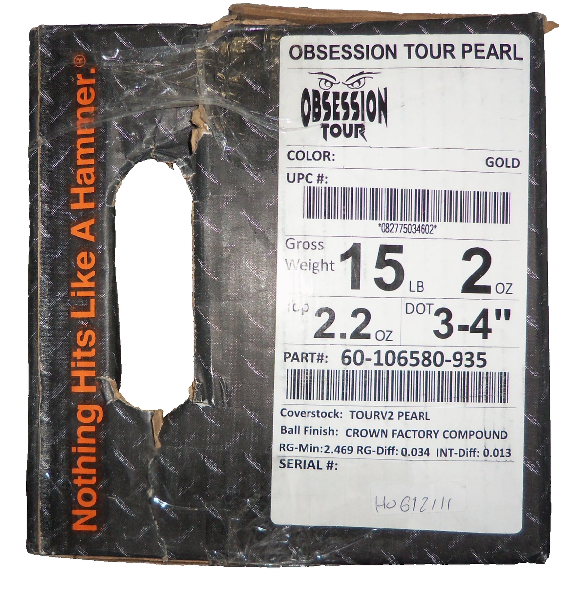 HAMMER OBSESSION TOUR PEARL BOWLING BALL 15 LBS | eBay