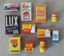 MAGGI BANANIA LIEBIG LUX IDEAL BLANC LOT 9 BOITES MINIATURES CARTON COMME NEUF 