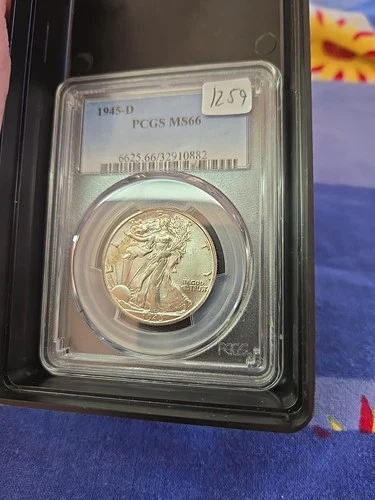 1945-D Walking Liberty Half Dollar   PCGS MS-66
