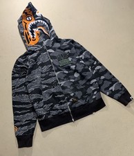 Bape X Undefeated Tiger Shark Split Camo Full Zip Hoodie Size Large