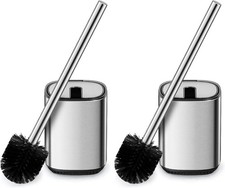 Toilet Brush and Holder Set Toilet Bowl Brush Stainless Steel Automatic Open lid