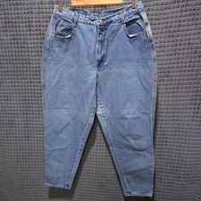 VTG High Rise Mom Jeans 18S 34x28 Gitano Barrel Wide Leg Baggy Light Wash 90s