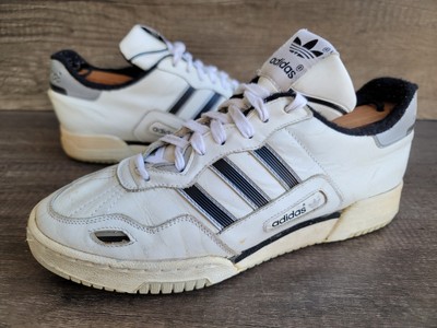 RARE VTG Adidas White Tennis Shoes Made In Romania Sz 40 UK US