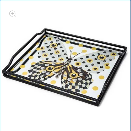 MacKenzie-Childs Spot On Butterfly Butler Tray - Thumbnail 2