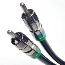 75ft DUAL RCA Audio Cable Solid Copper 18AWG 75 Ohm CL2 Rated, Sub Amp RG6 Coax
