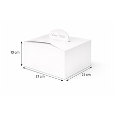 Kuchenbox mit Tragegriff 50er Set 21x21x13cm (0,50 EUR/Stück)
