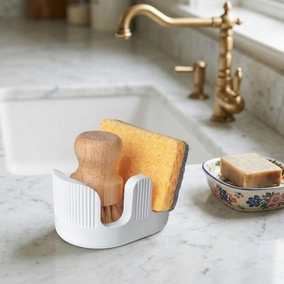 Diatomite Sponge Holder with 2 Slot Design   Quick Drying, Absorbent & Space-...