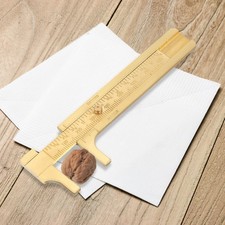 Mini Brass Vernier Caliper Ruler Dual Scale Imperial Portable 80mm