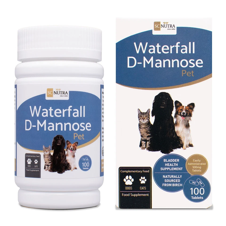 SC NUTRA Waterfall D-Mannose Pet Tablets for Cats & Dogs | UTI & Cystitis Support