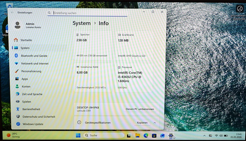 Dell Latitude 3301 · i5-8365U · 8GB · 256GB, Foto 2 von 5