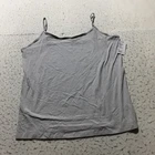 NEW Sonoma Everyday Cami Tank Top Plus Size 2X Gray Scoop Neck Spaghetti Strap