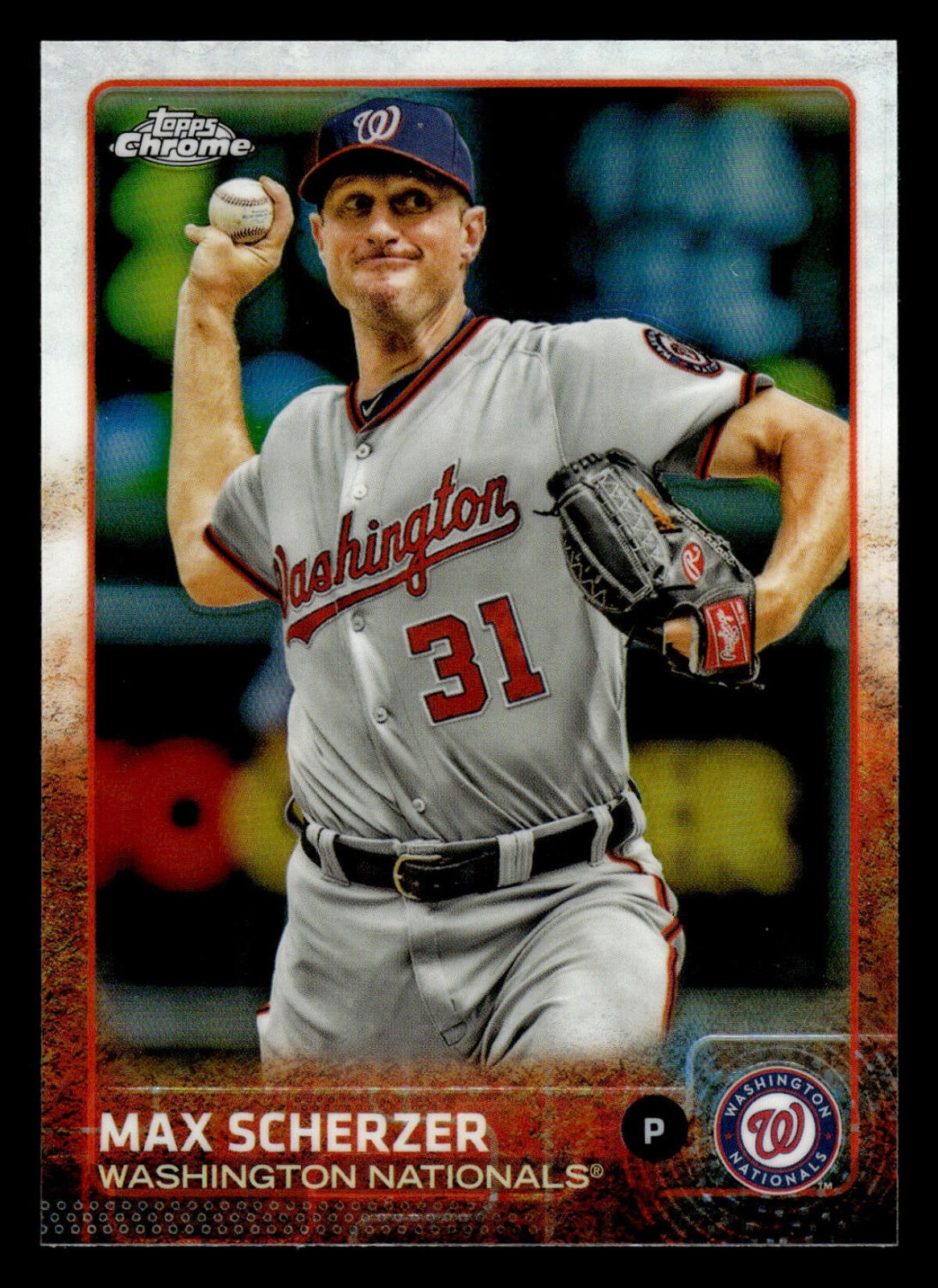 2015 TOPPS CHROME REFRACTOR #98 MAX SCHERZER NM