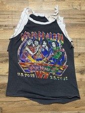 VAN HALEN RARE ORIGINAL VINTAGE  1980  INVASION TOUR SHIRT - PARKING LOT DAMAGED