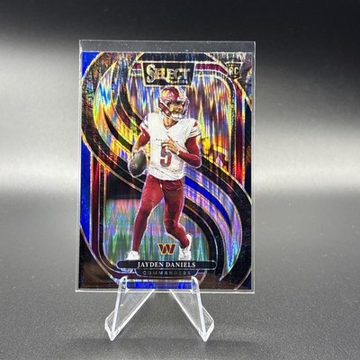 2024 Panini Select - Premier Level Jayden Daniels   Black & Blue Shock Prizm  RC