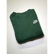 Nike Sportswear Crewneck Sweatshirt Youth Medium Green Fleece Pullover Logo 0269
