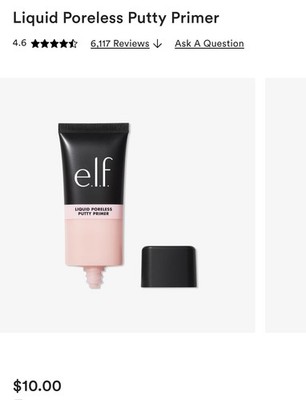elf Liquid Poreless Putty Primer 81556 Universal Sheer 0.94 oz For Face New Box