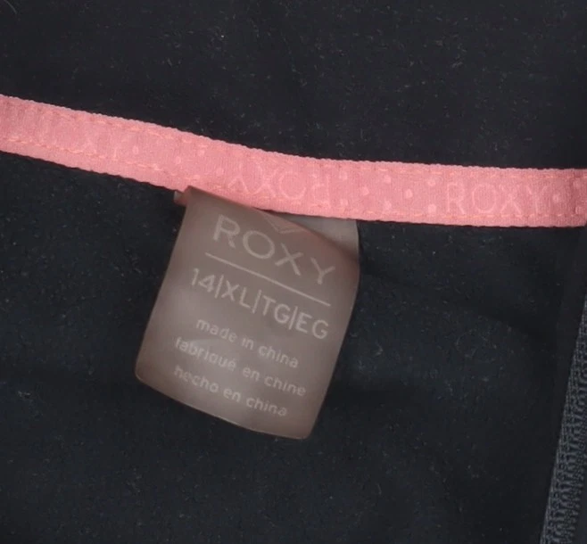 Chaqueta para mujer Roxy negra polar con cremallera talla 14 Foto 3 de 4