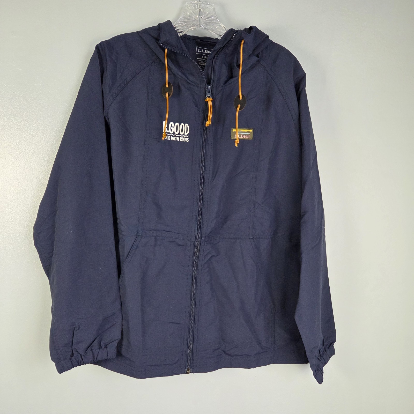 LL Bean Mountain Classic Windbreaker FZ Jacket Anorak Hooded  Large