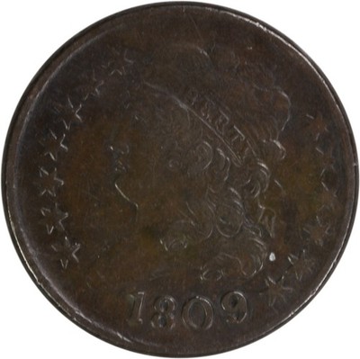 1809/6 Half Cent EF Uncertified #400