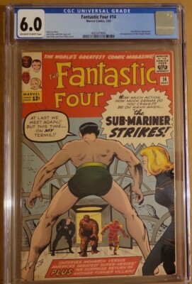 FANTASTIC FOUR 14 CGC 6.0 OFF-WHITE TO WHITE PAGES MARVEL STAN LEE 1963 
