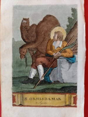 San Ormisda Frosinone Martire Originale Aquaforte Radierung Antike Druck 1819