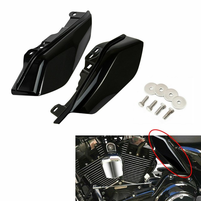 2X Black MidFrame ABS Air Deflector Heat Shield For Harley Touring 20172019 D eBay