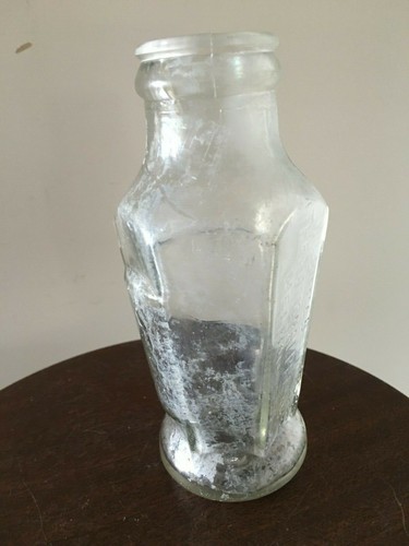 Art Deco "The National Press Co Melbourne" Australian Embossed Glass ink Bottle - Picture 4 of 9
