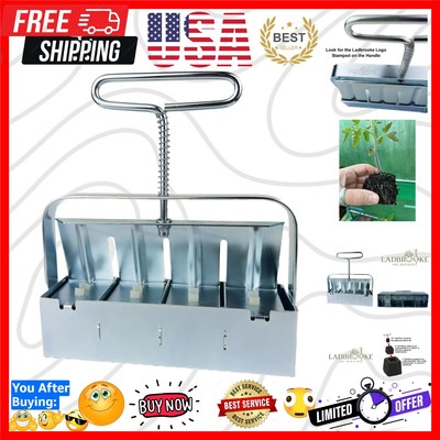 Authentic Mini 4 Soil Block Maker - Crafts Four 2'' Blocks with Ease
