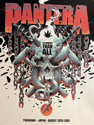 PANTERA VERY RARE FINAL CONCERT POSTER JAPAN 2001 #171/200 | eBay