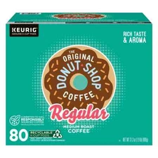 The Original Donut Shop Coffee Regular Medium Roast 80 Pod Keurig K-Cup FRESH...