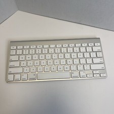 Apple A1314 Wireless Keyboard White Keys Aluminum Metal Base For Parts Or Repair