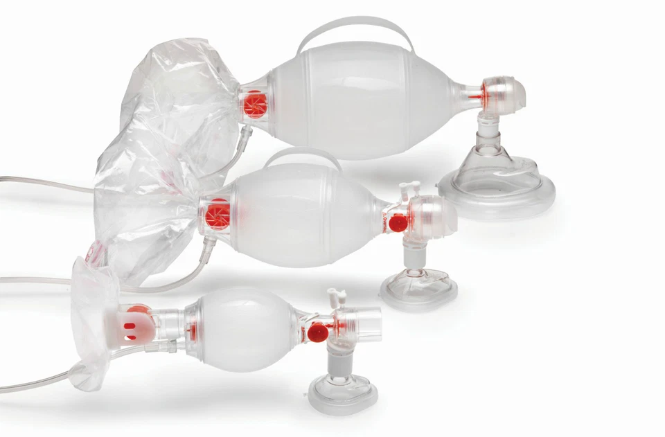 Ambu Spur II Beatmungsbeutel mit Beatmungsmaske und Reservoir Ambubeutel Spur 2