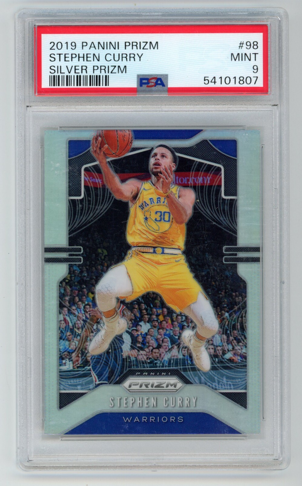 2019 Panini Prizm STEPHEN CURRY Silver Prizm PSA 9 Mint #98