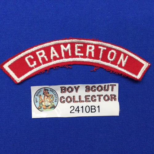 Boy Scout RWS Red White Half Community Strip Cramerton Patch 2410B1