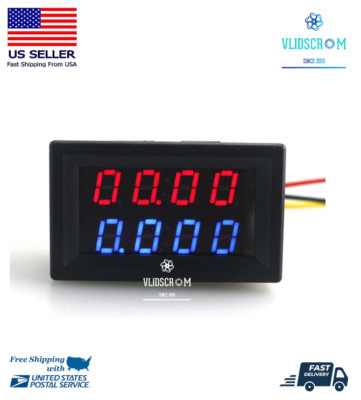 Mini Digital Voltmeter 4 Bits Ammeter DC 200V 10A Car LED Disp Panel Volt Tester
