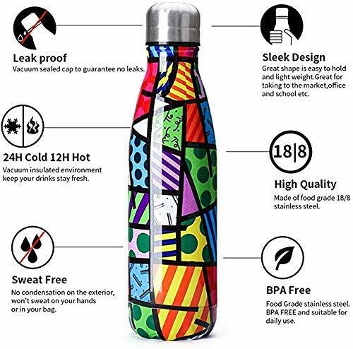 12pack Amazeus Slim Water Bottle 17oz Stainless Steel Double Wall Vacuum Insulat - Picture 5 of 10