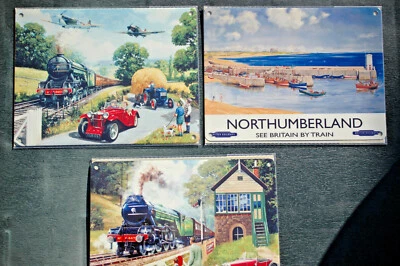 Retro Metal Signs - Railway - Posters - Places - 20cm x 15cm - - Image 1 of 4