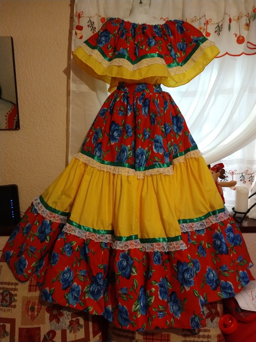 SINALOA DRESS COSTUME ADULT DOBLE VUELO MEXICAN FOLKLORIC DANCE