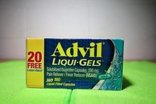 Advil Liqui-Gels 180 Liquid Filled Capsules, Ibuprofen Pain Reliever Exp :06/26 