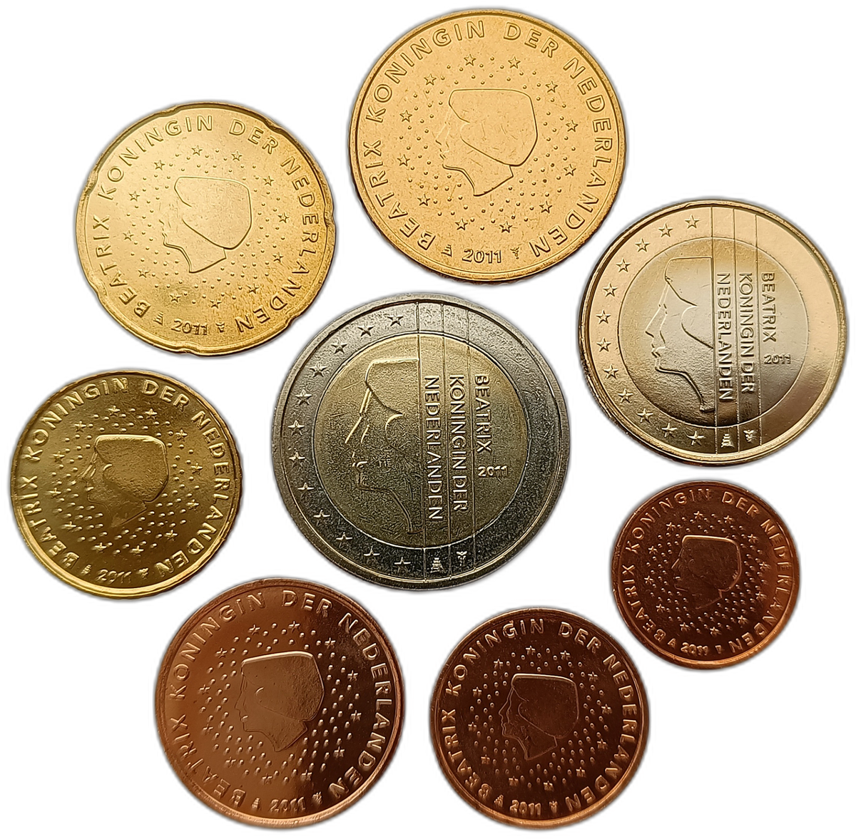 オランダ KMS 2011 - 1 セント - 2 ユーロ - UNC BU-SET NETHERLANDS SET OF 8 COINS 1