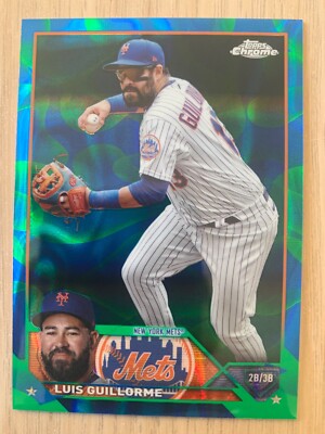 2023 Topps Chrome lava LUIS GUILLORME #ed 23/125! New York Mets