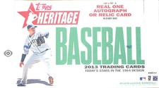 2013 Topps Heritage Baseball Sealed Hobby Box