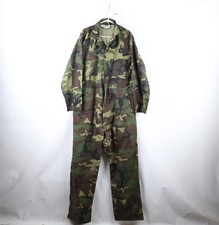 Vtg 70s Dickies Mens 48 Long Faded Wide Leg Camouflage Mechanic Coveralls Bibs