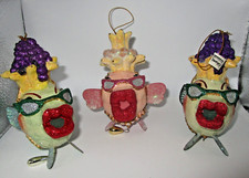 Katherine's Collection Lot 3 Diva Fish Sunglasses Fruit Fun Christmas Ornaments