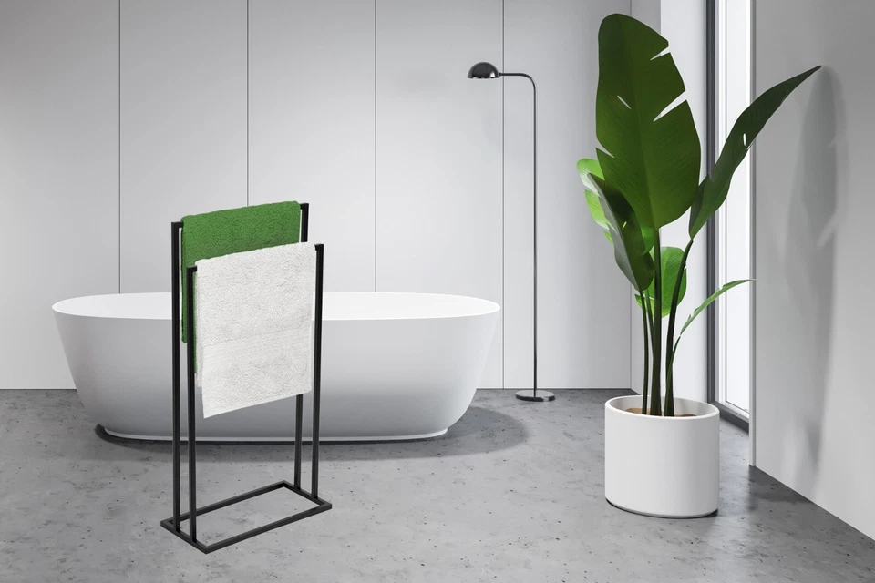 FRAMADO Metall Handtuchständer - Badetuchhalter Modern Design, Keine Montage - Bild 3 von 4