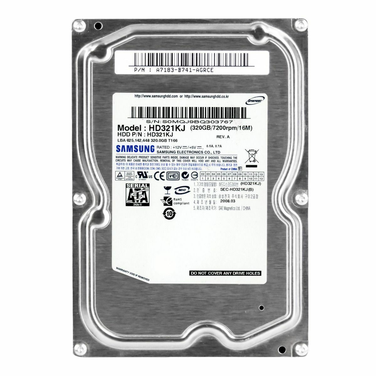 Samsung Spinpoint T166 HD321KJ 320GB Internal 7200RPM 3.5