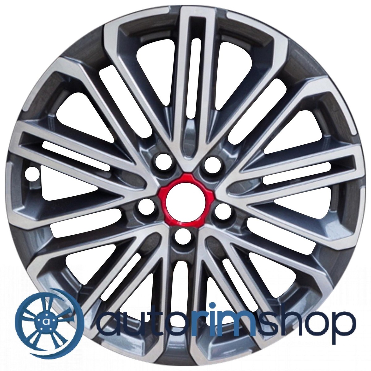 【R&B】Forte Sleek Double-Spoke Wheel 21 inch Blue CNC Contrast Front