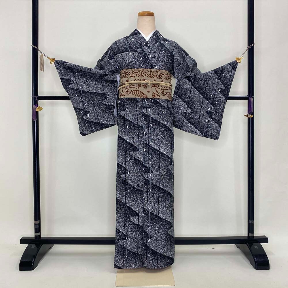 m.u × PRE_KIMONO MA-1 japoness komon japanese kimono komon set 3-piece set obi obijime M size