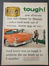 Simoniz Vista Car Wax & Cleaner-57 Buick-Turbo Whipped-Print Ad 1957